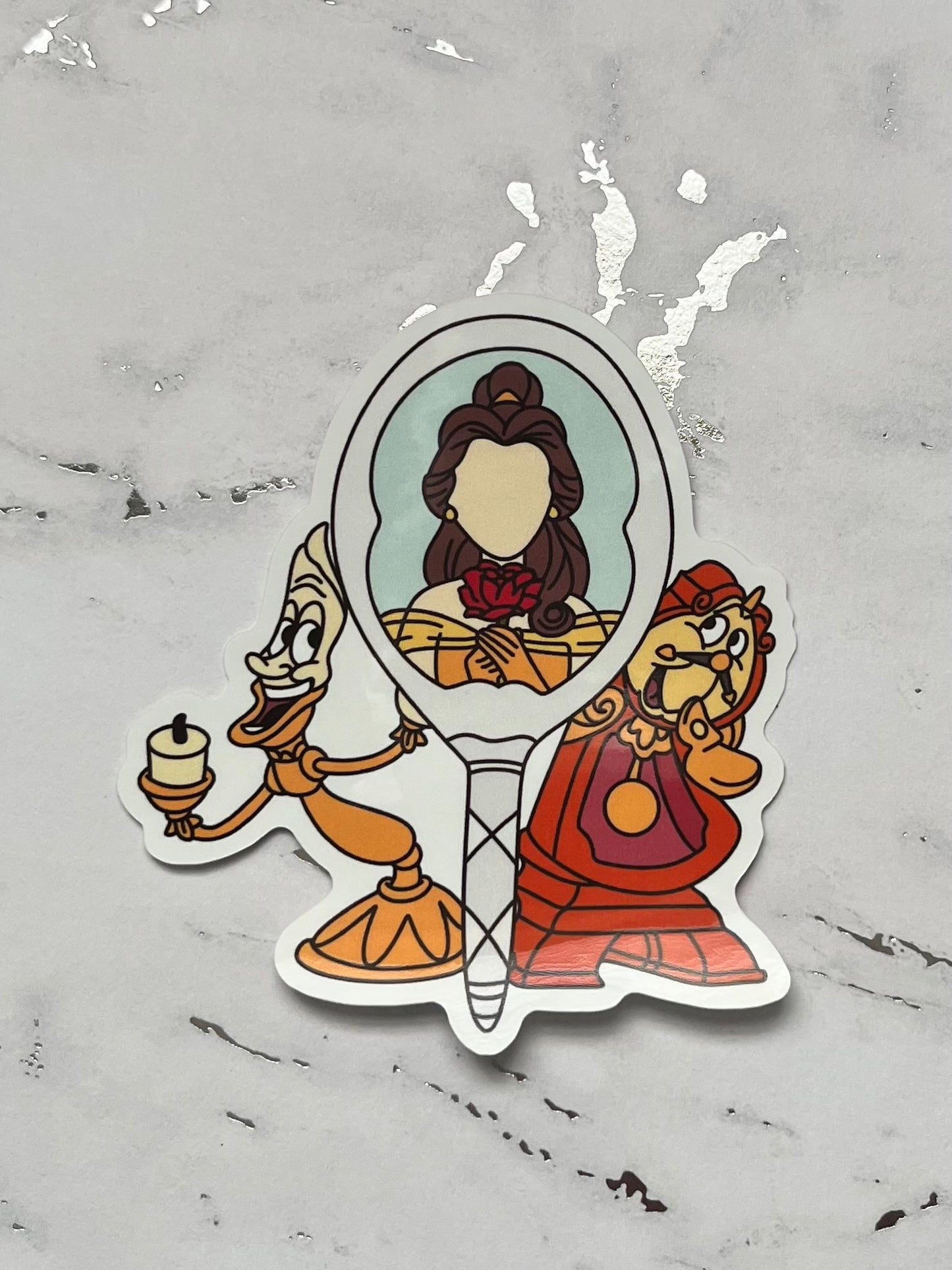 Beauty Mirror Waterproof Vinyl Sticker