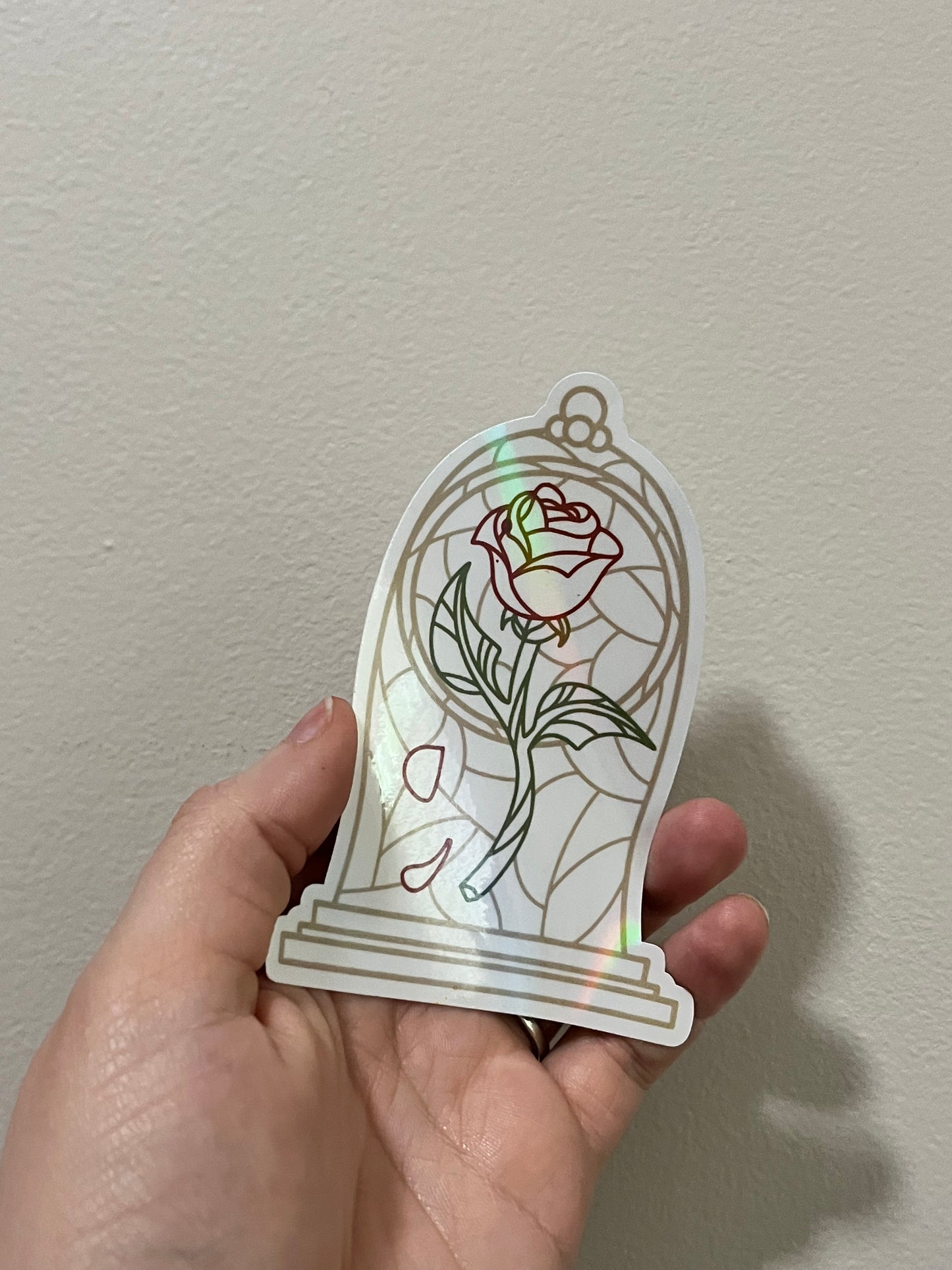 Enchanted Rose Sticker **sticker has a subtle holographic shine**