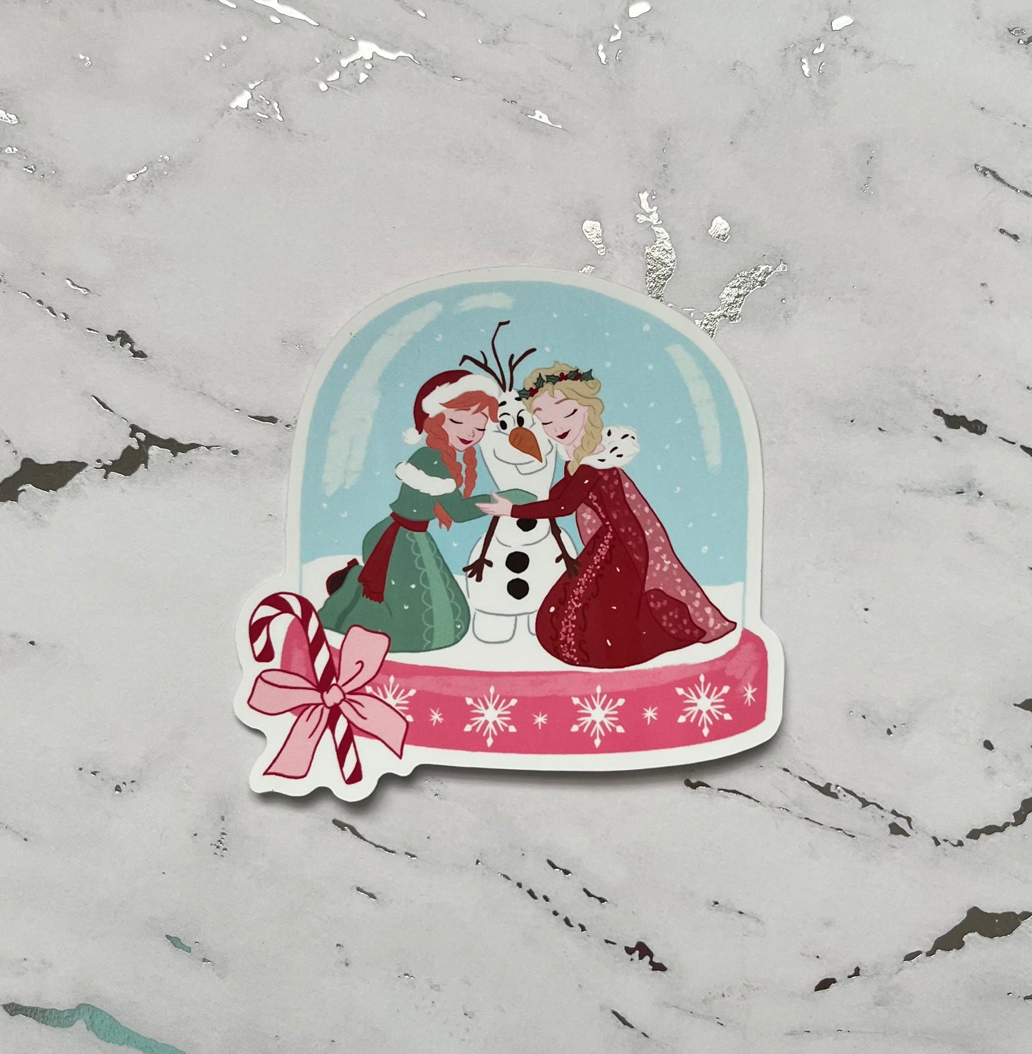 Princess Snow Globe Waterproof Vinyl Sticker