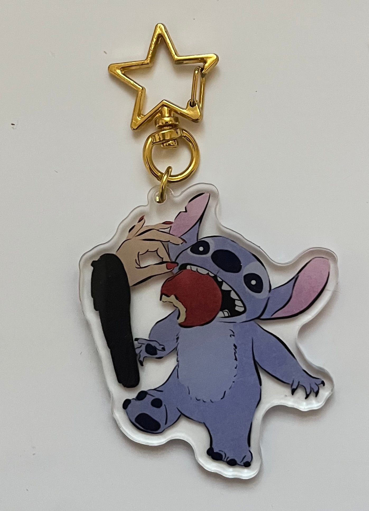 Alien Attack Acrylic Keychain - Apple