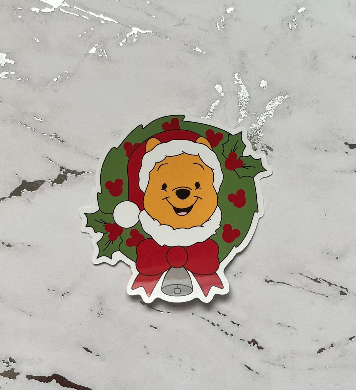 Bear Wreath Waterproof Vinyl Sticker