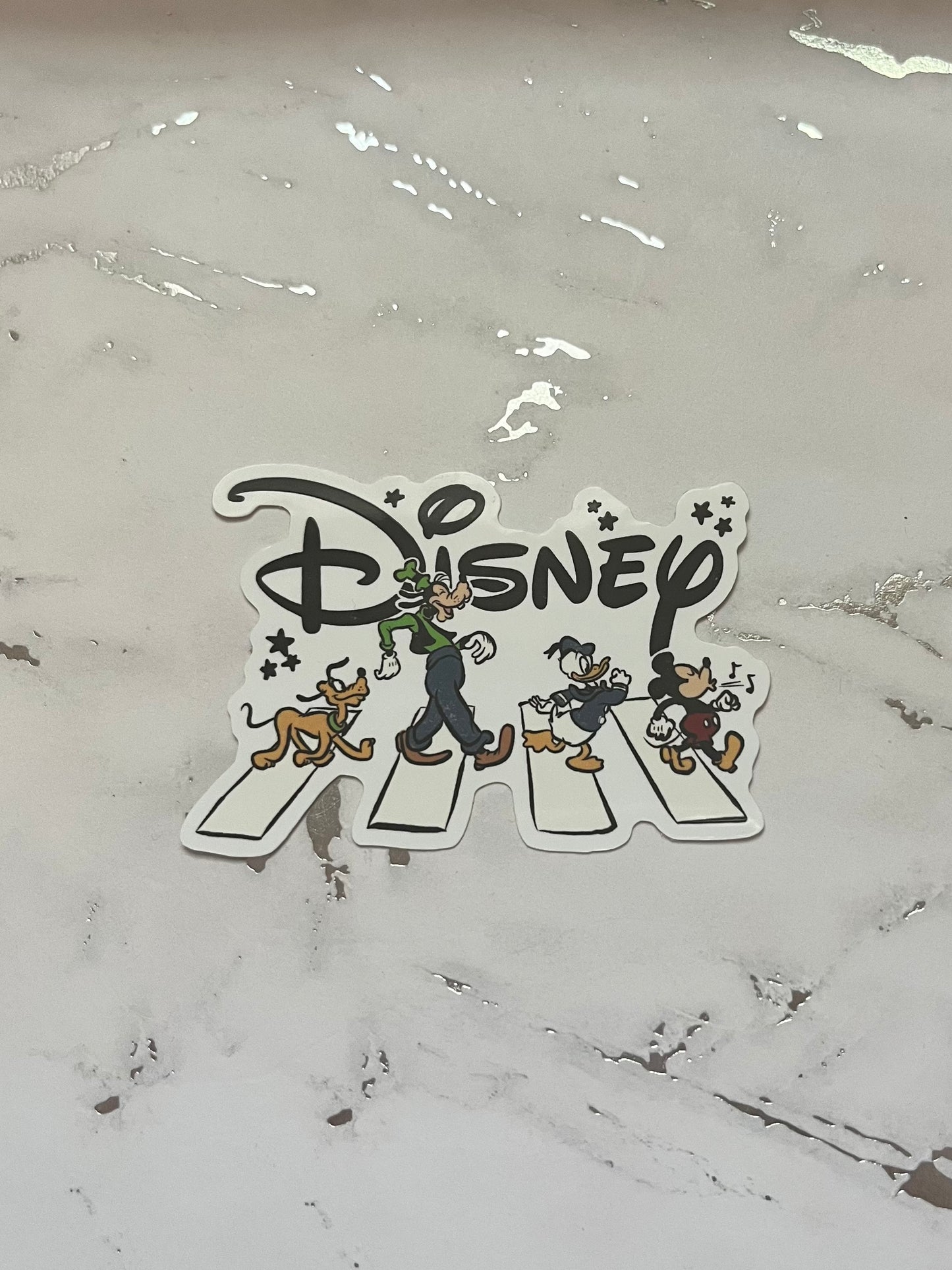 Mouse and Friends Road Waterproof Vinyl Sticker