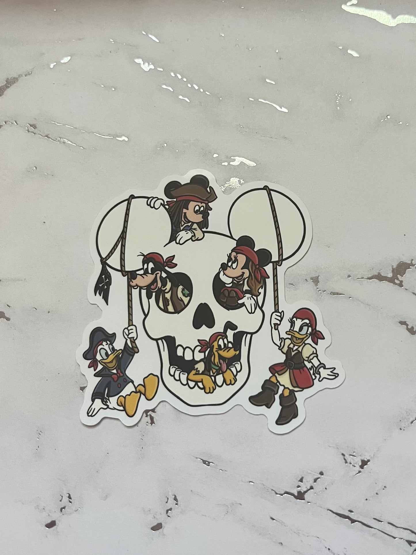 Pirate Mouse and Friends Waterproof Vinyl Sticker