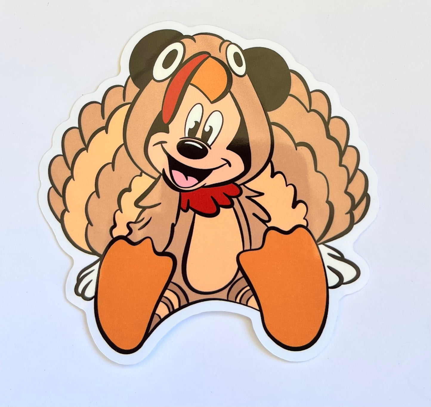 Turkey Mouse Waterproof Vinyl Sticker