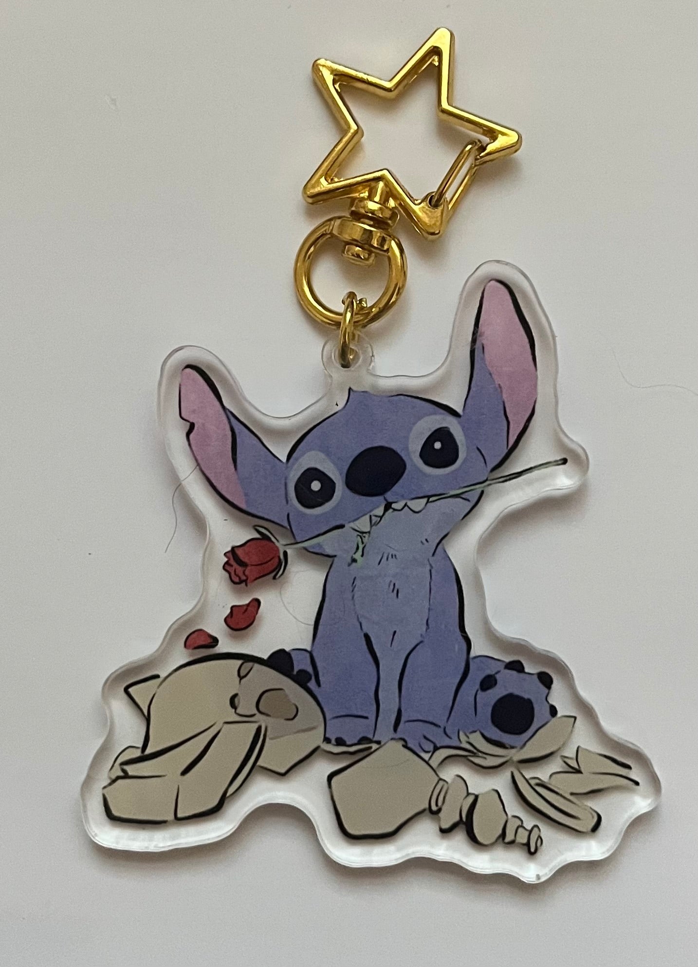 Alien Attack Acrylic Keychain - Rose