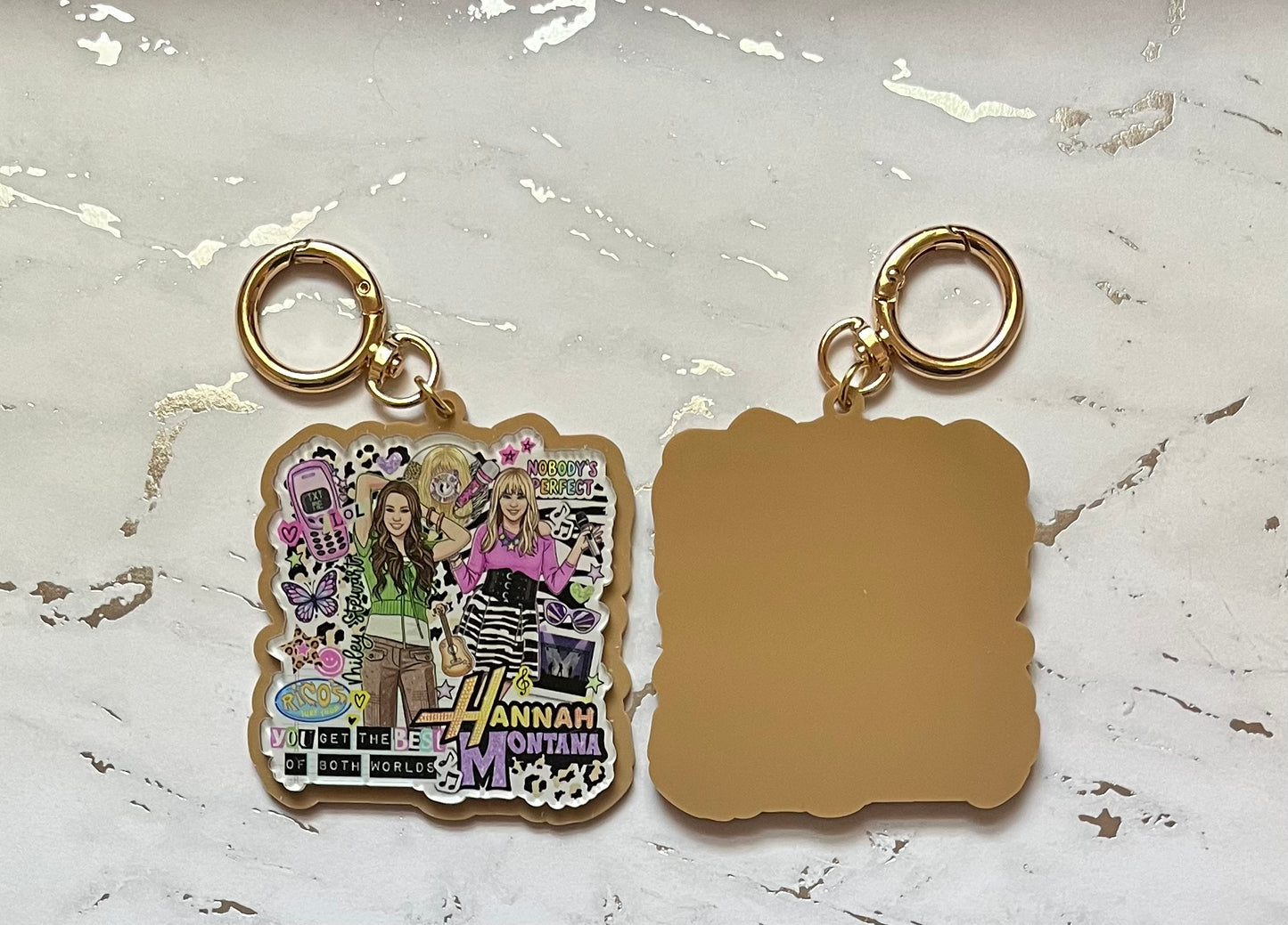 Hannah Stacked Acrylic Keychain