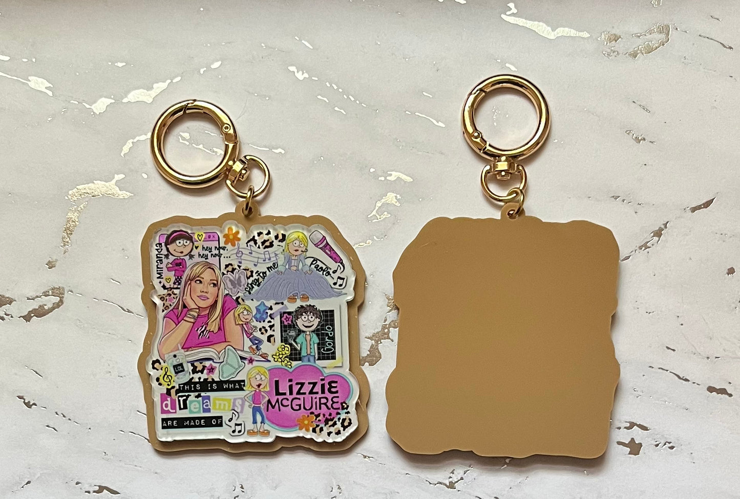 Lizzie Stacked Acrylic Keychain