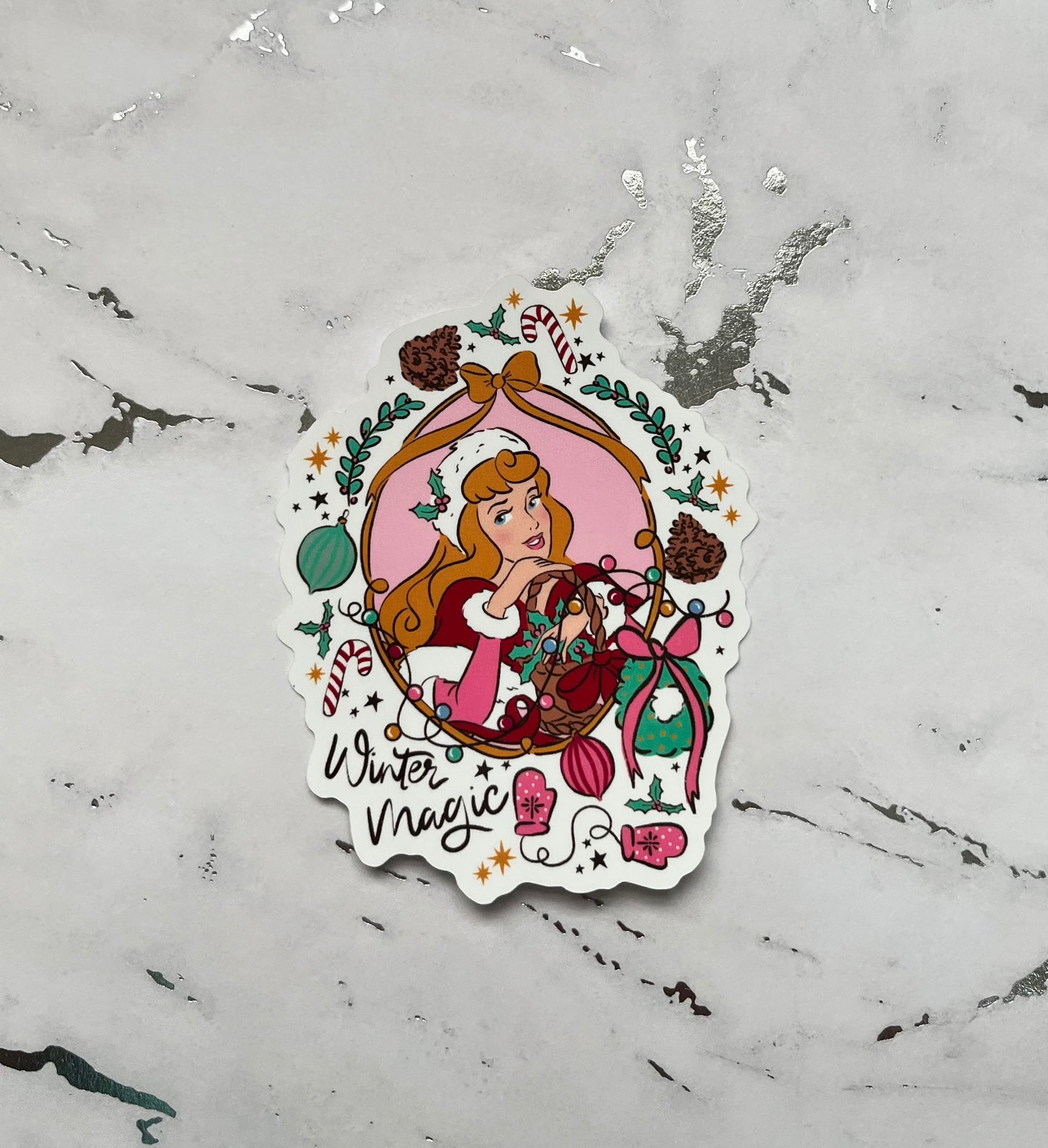 Winter Princess Waterproof Vinyl Sticker