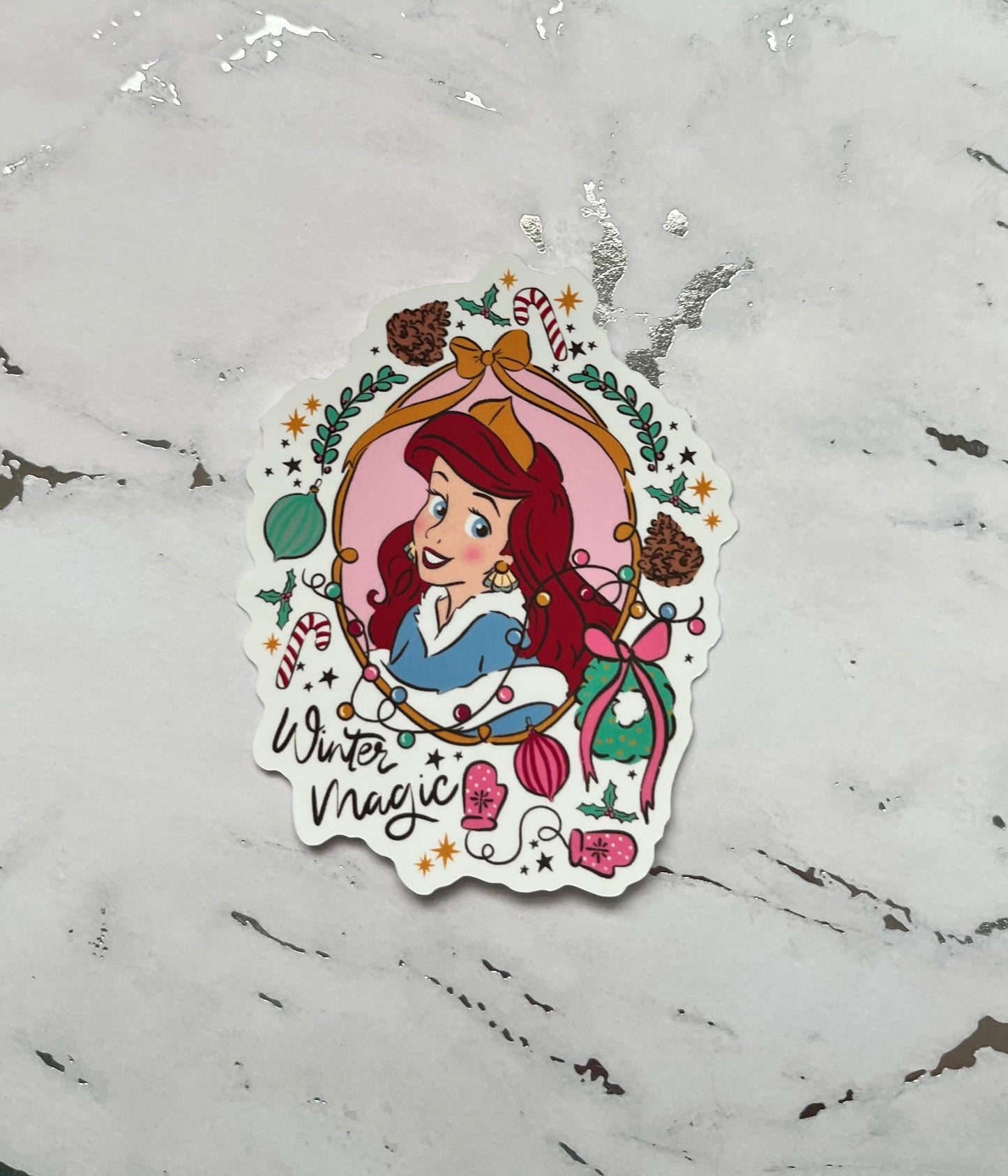 Winter Princess Waterproof Vinyl Sticker