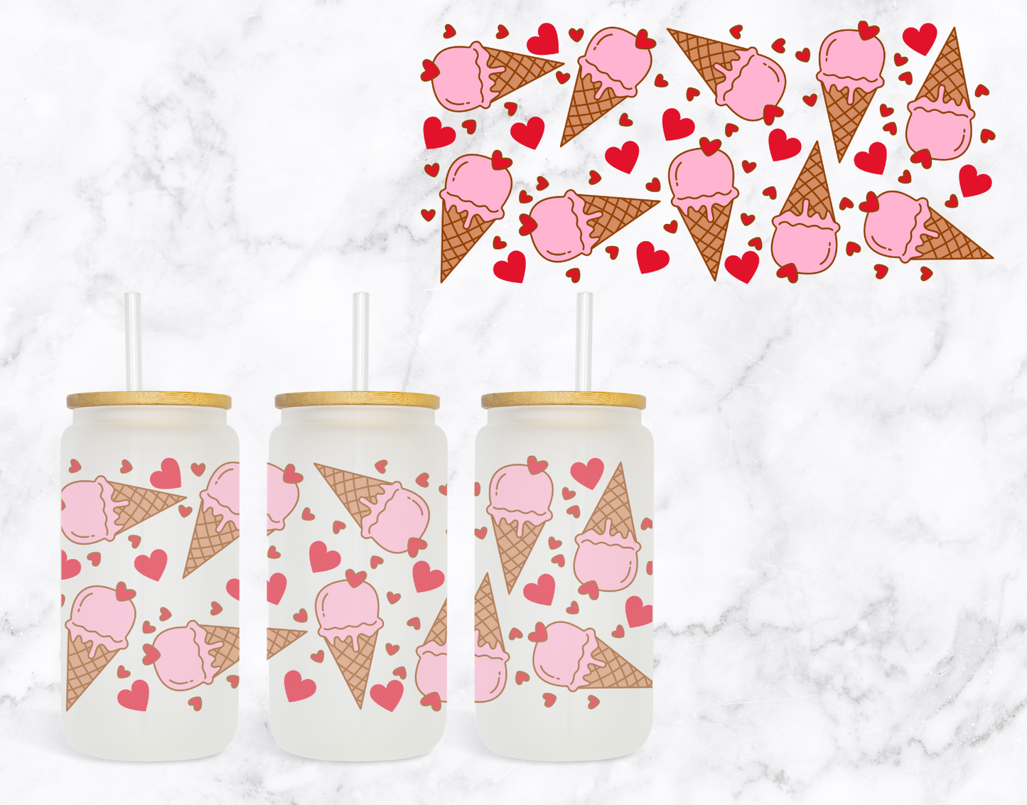 Valentine - Ice Cream Glass Cup