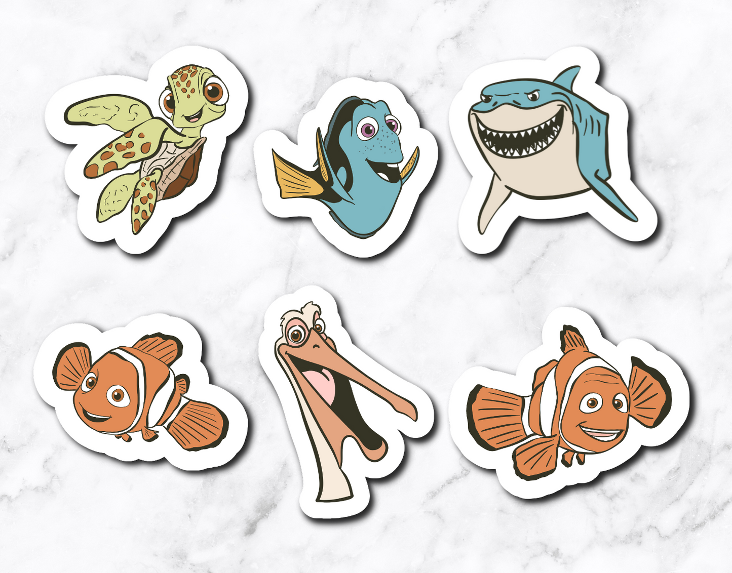 Fish Crew - Characters **set of 6 stickers**