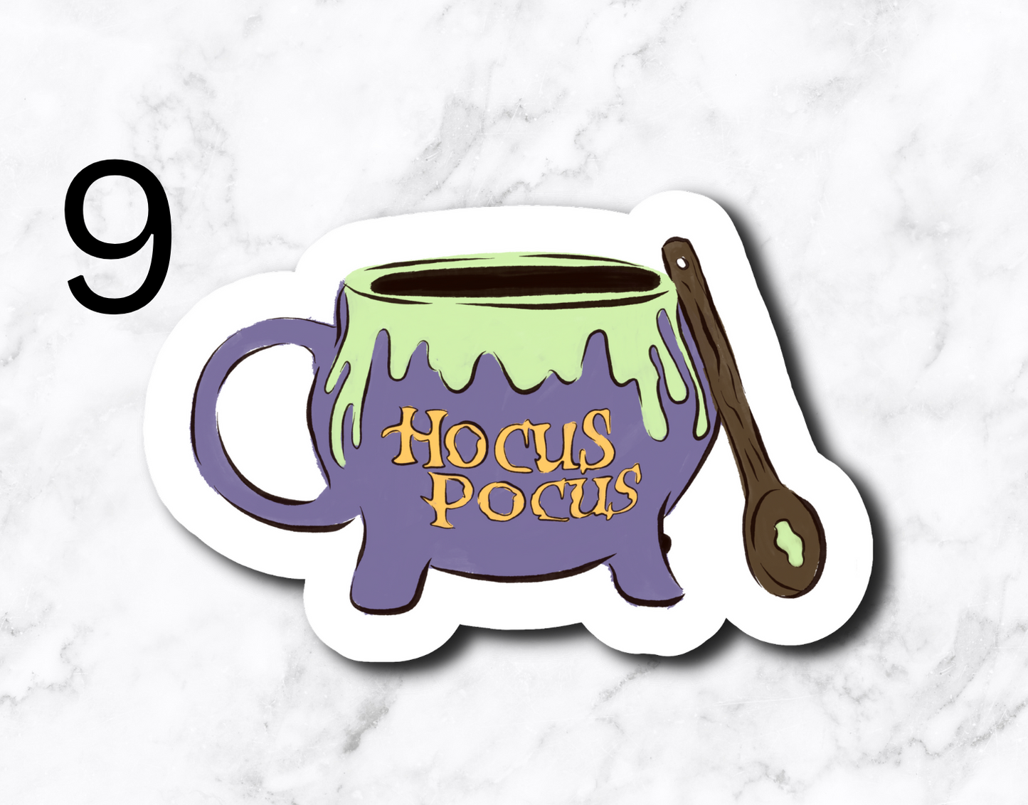 Magical Halloween Mugs (set of 9 stickers)