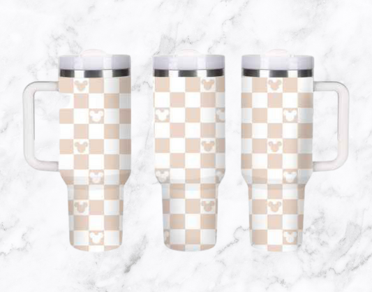 Checkered Mouse 40oz Tumbler