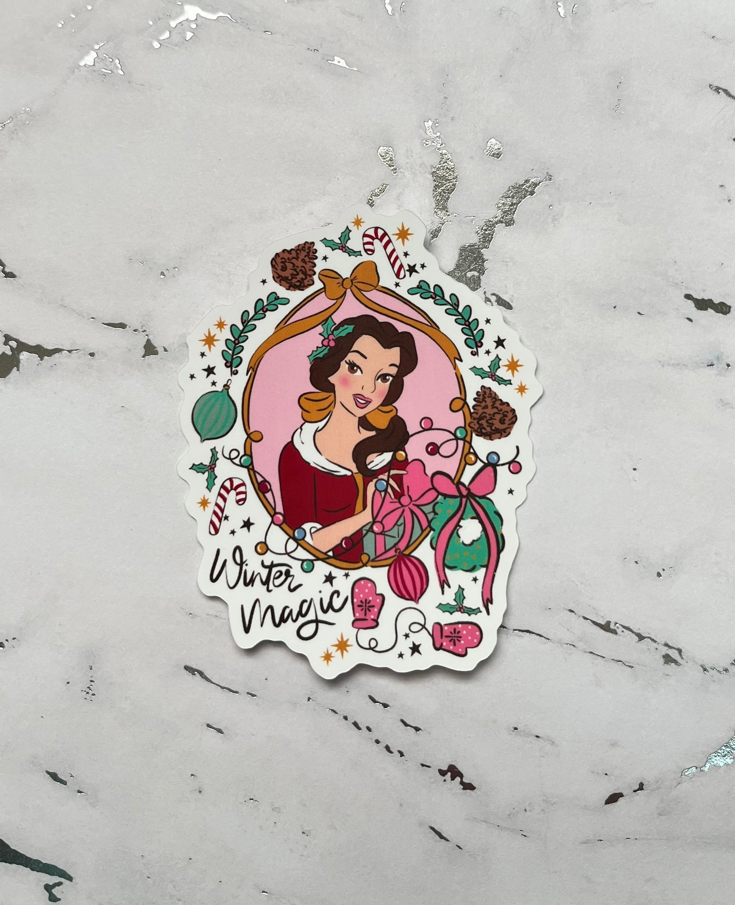 Winter Princess Waterproof Vinyl Sticker