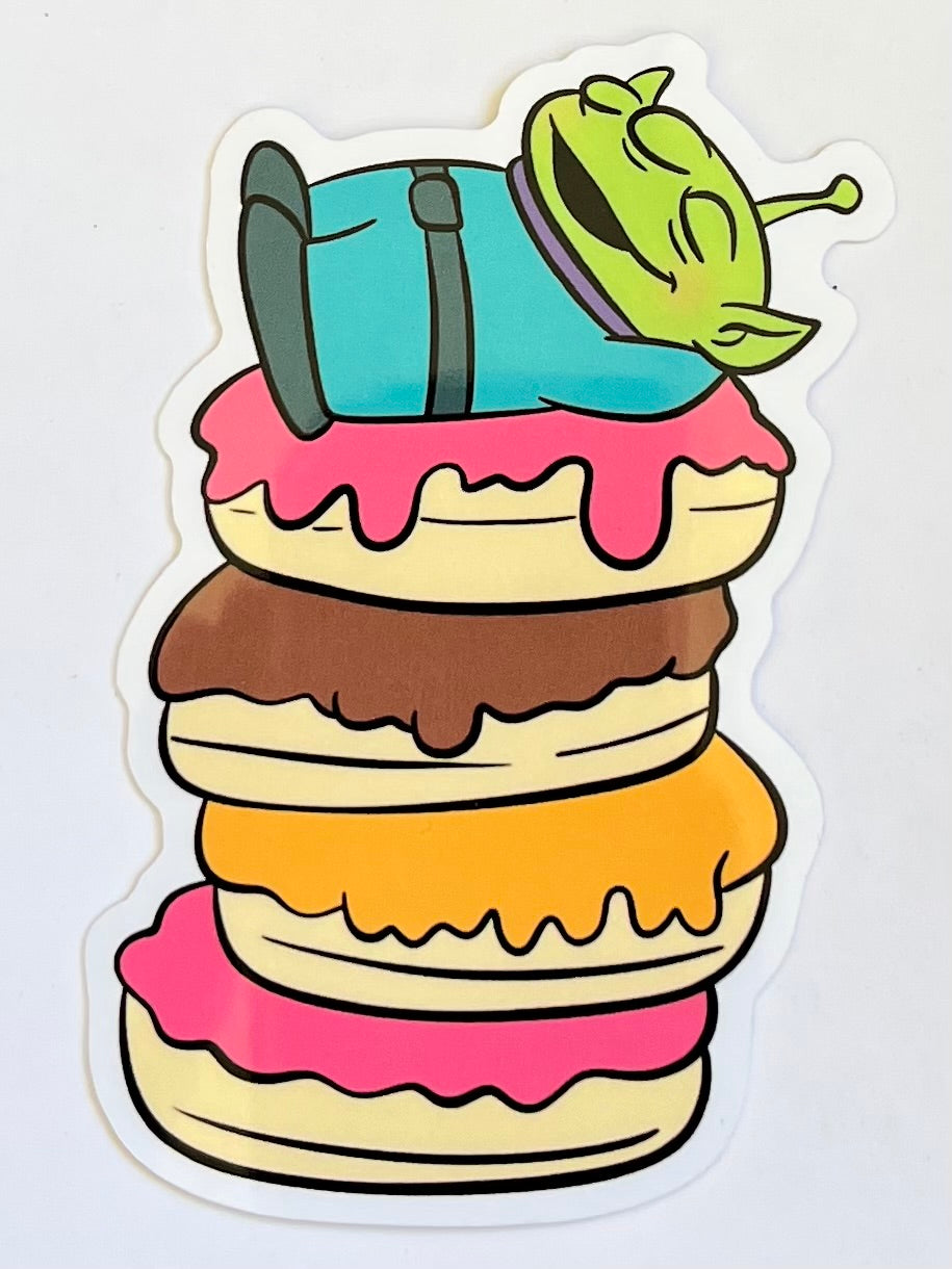 Alien Snacks Waterproof Vinyl Sticker