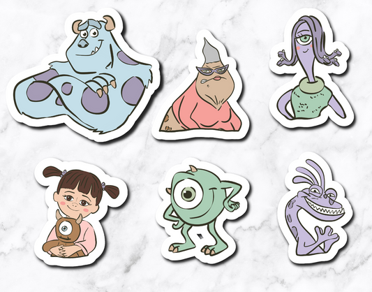 Scream Team - Characters **set of 6 stickers**