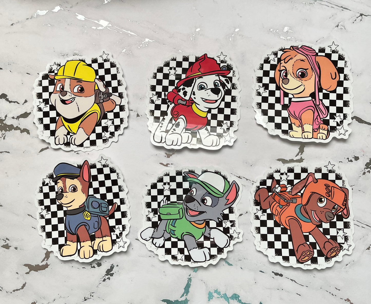 Hero Pups - Checkered Waterproof Vinyl Sticker