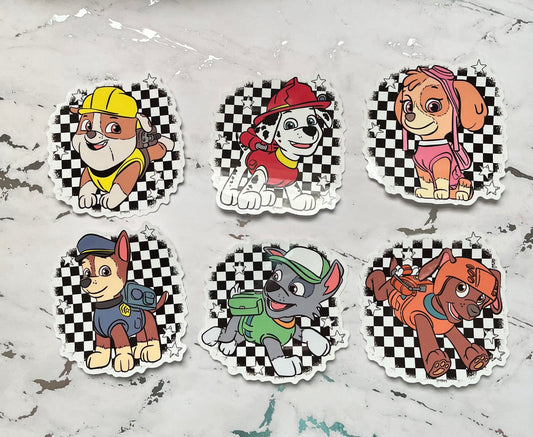 Hero Pups - Checkered Waterproof Vinyl Sticker