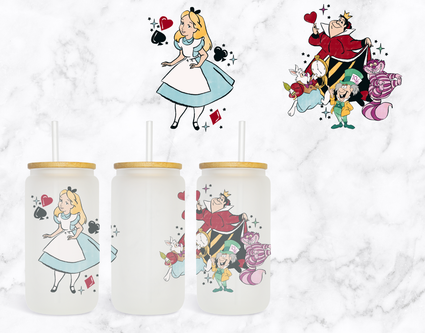 Wonderland Gal Glass Cup