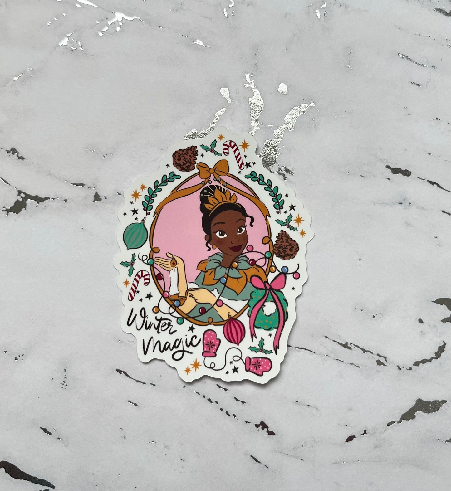Winter Princess Waterproof Vinyl Sticker