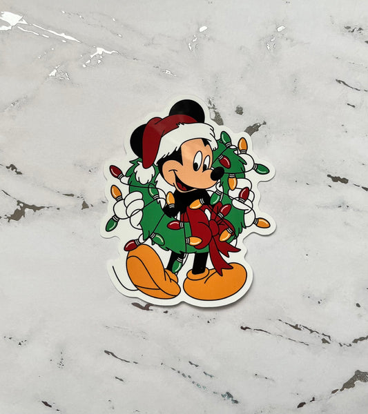 Mouse Wreath Waterproof Vinyl Sticker
