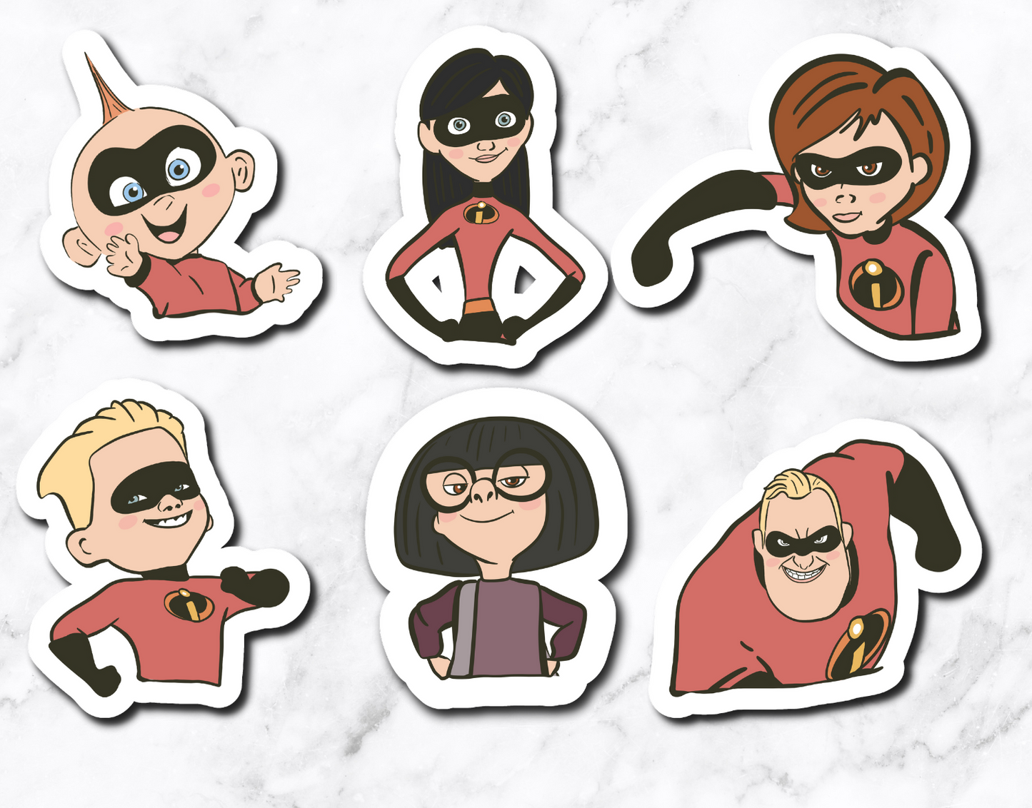 Super Family - Family **set of 6 stickers**