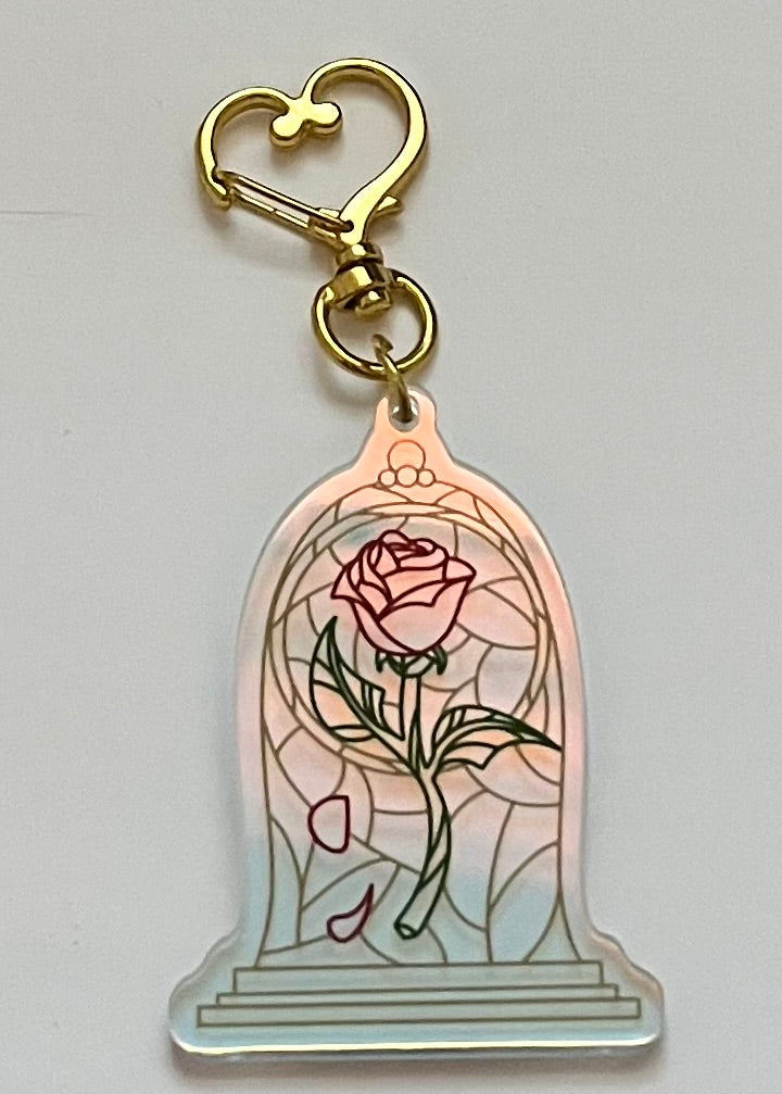 Enchanted Rose Acrylic Keychain **EXCLUSIVE DESIGN**