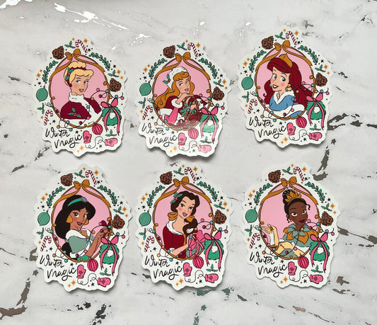 Winter Princess Waterproof Vinyl Sticker