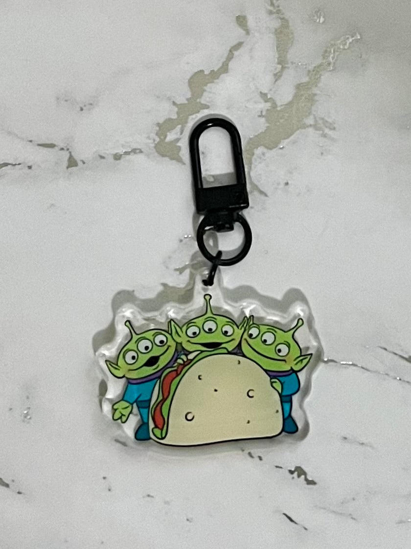 Alien Snacks Acrylic Keychain