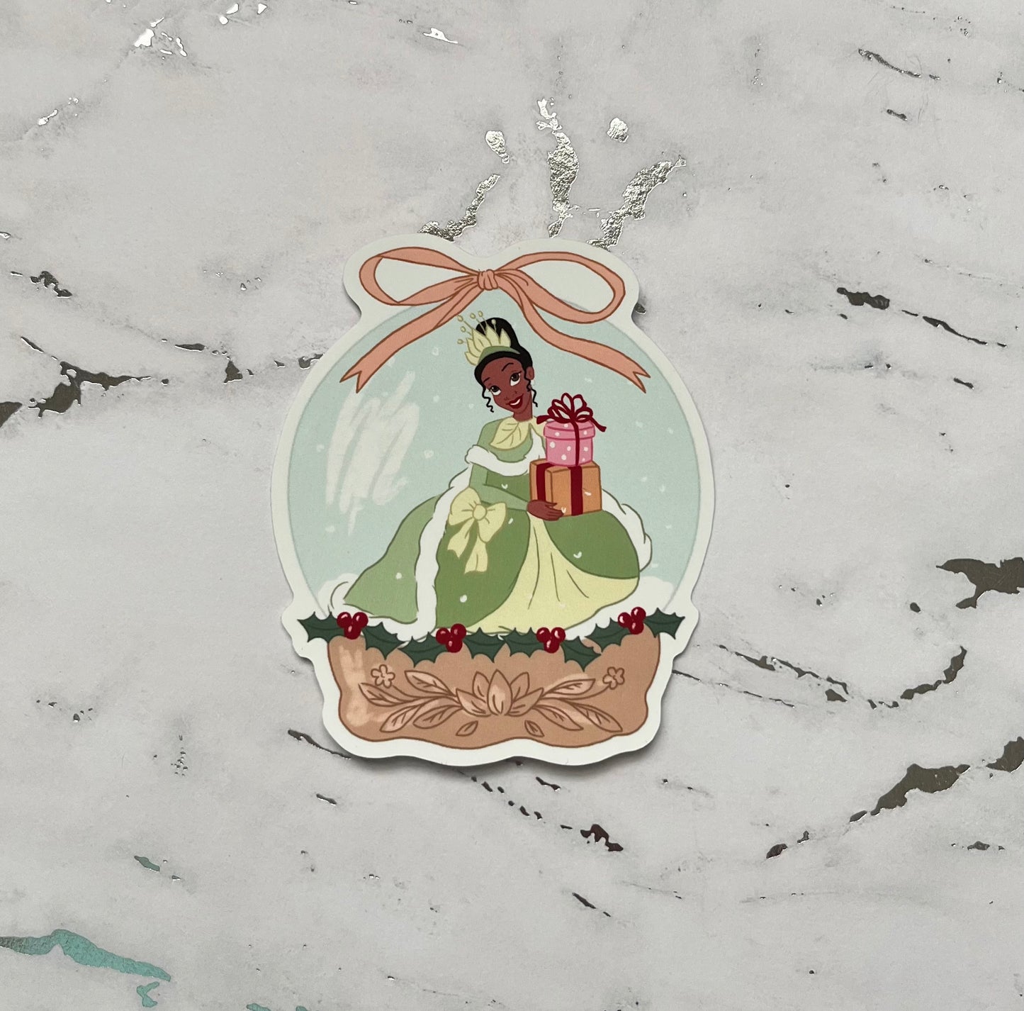 Princess Snow Globe Waterproof Vinyl Sticker