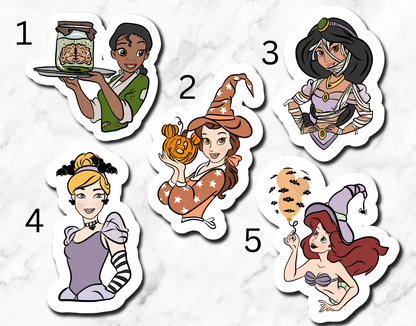 Princess Halloween (set of 5 stickers)