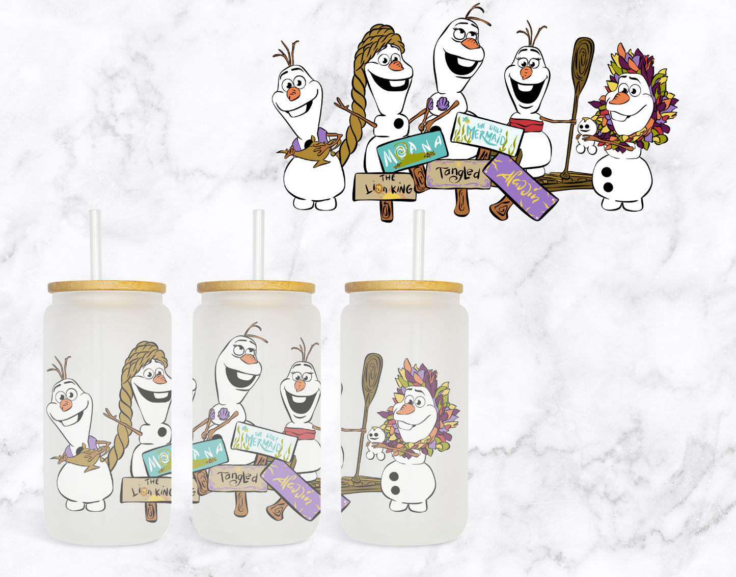 Snowman Presents Glass Cup