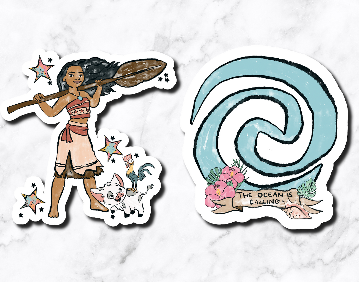 Ocean Gal **set of 2 stickers**