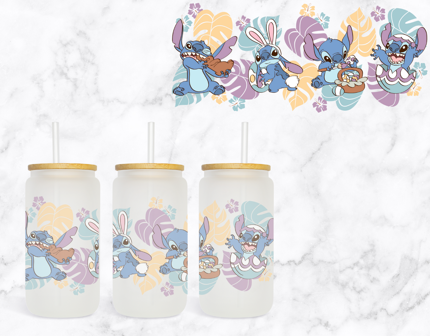 Ohana Easter Glass Cup