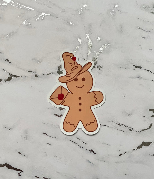 Gingerbread Wizard Waterproof Vinyl Sticker