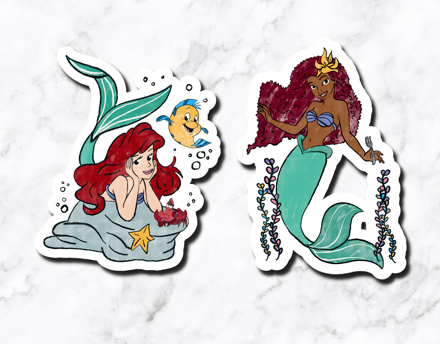 Mermaid Gal **set of 2 stickers**