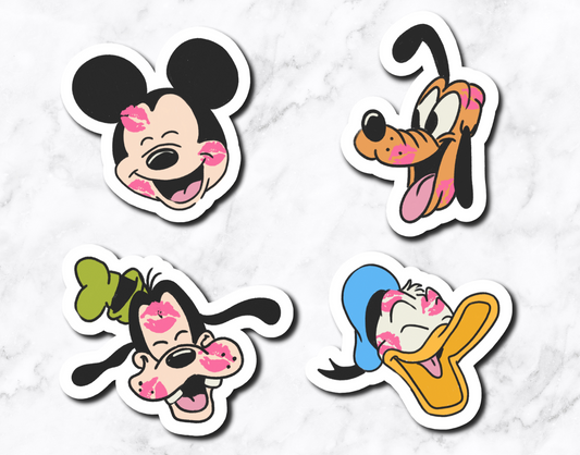 Kiss Kiss **set of 4 stickers**