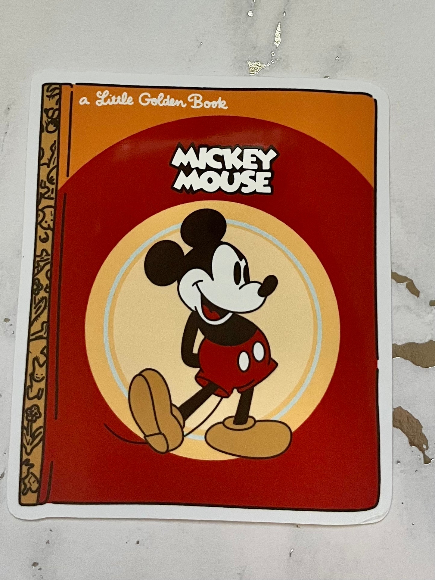 Gold Books Waterproof Vinyl Sticker