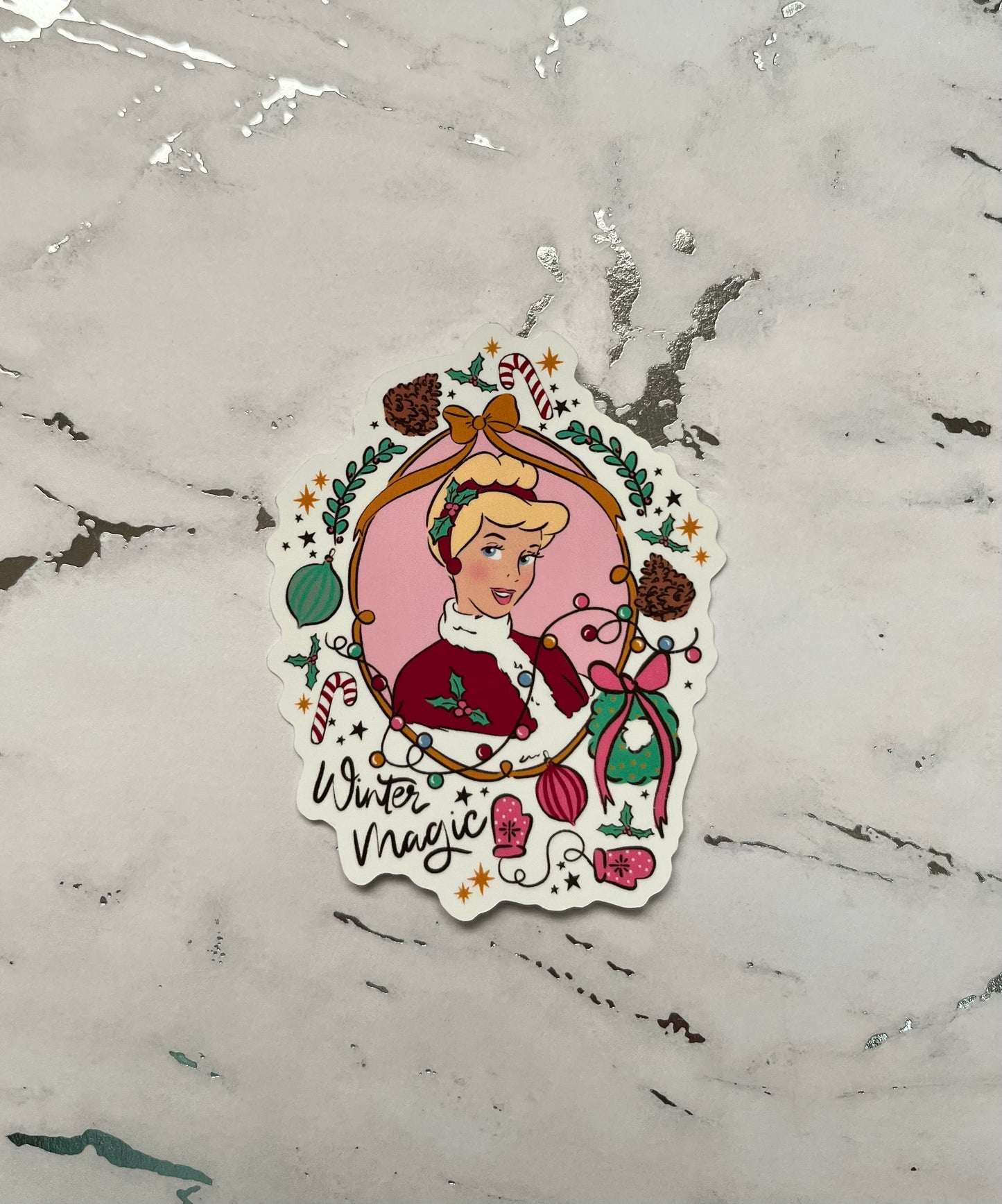 Winter Princess Waterproof Vinyl Sticker