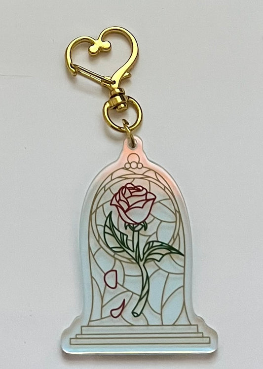 Enchanted Rose Acrylic Keychain **EXCLUSIVE DESIGN**