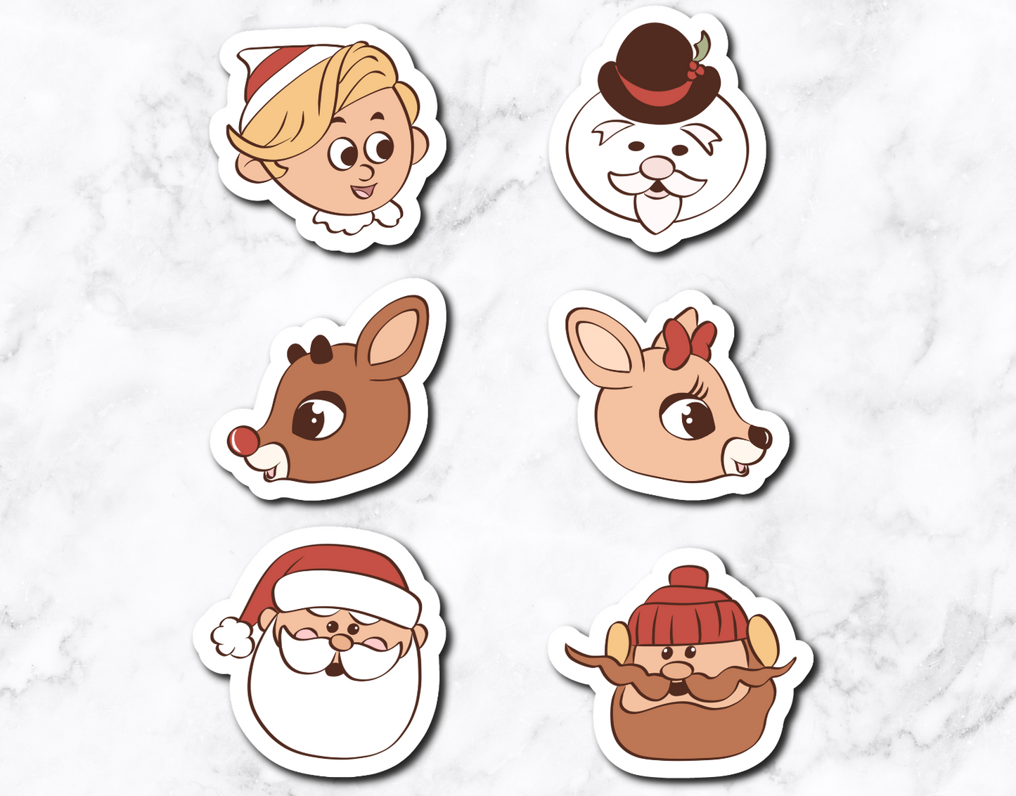 Reindeer and Friends (set of 6 stickers)