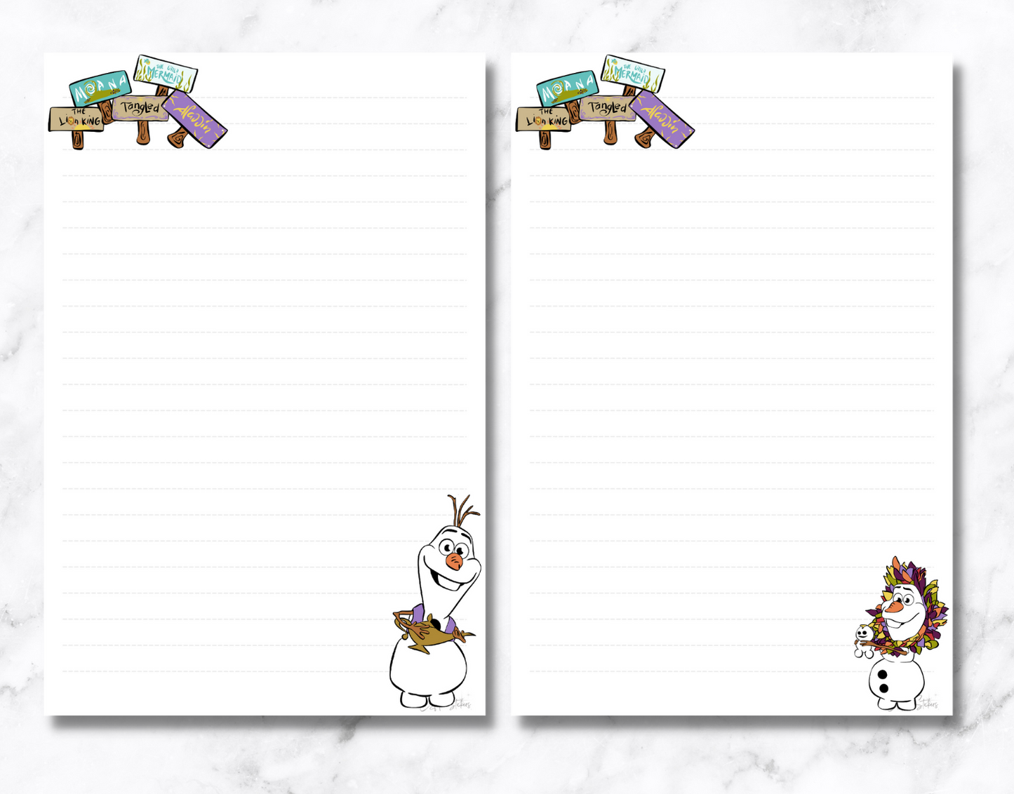 Snowman Presents Notepad