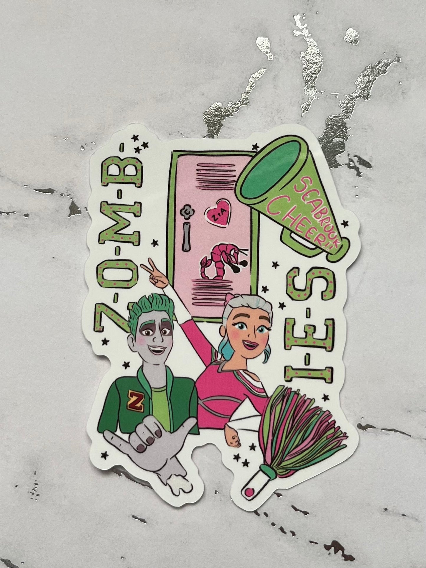 Zombie Waterproof Vinyl Sticker