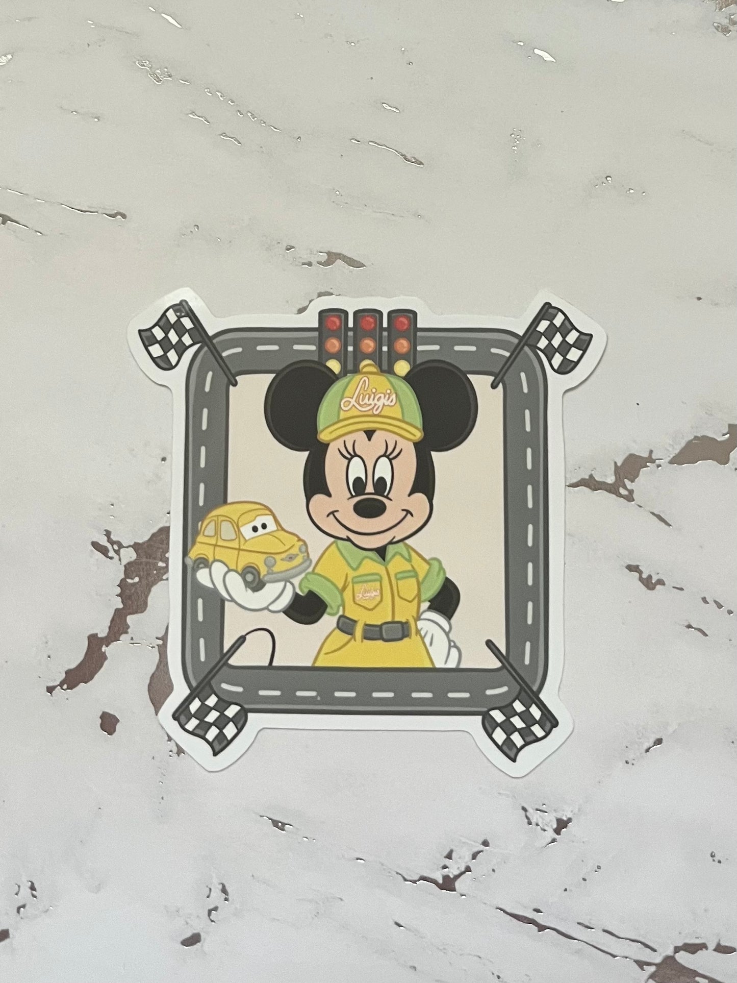 Mouse and Friends Car Mashup Waterproof Vinyl Sticker