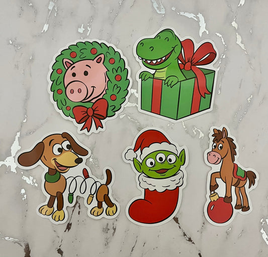 Toy Christmas Waterproof Vinyl Sticker