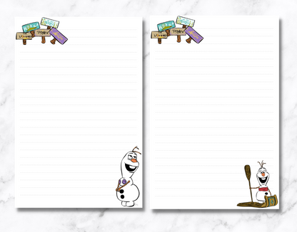 Snowman Presents Notepad