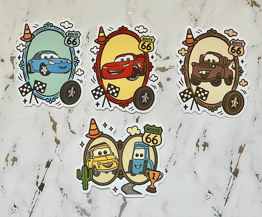 Framed Cars Waterproof Vinyl Sticker