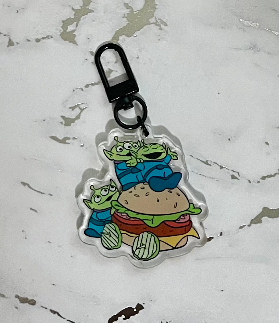 Alien Snacks Acrylic Keychain