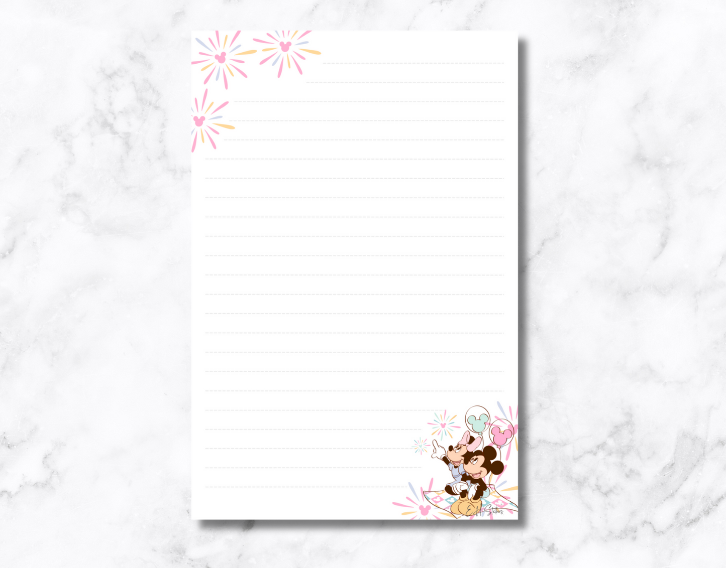 Mouse at the Parks Notepad