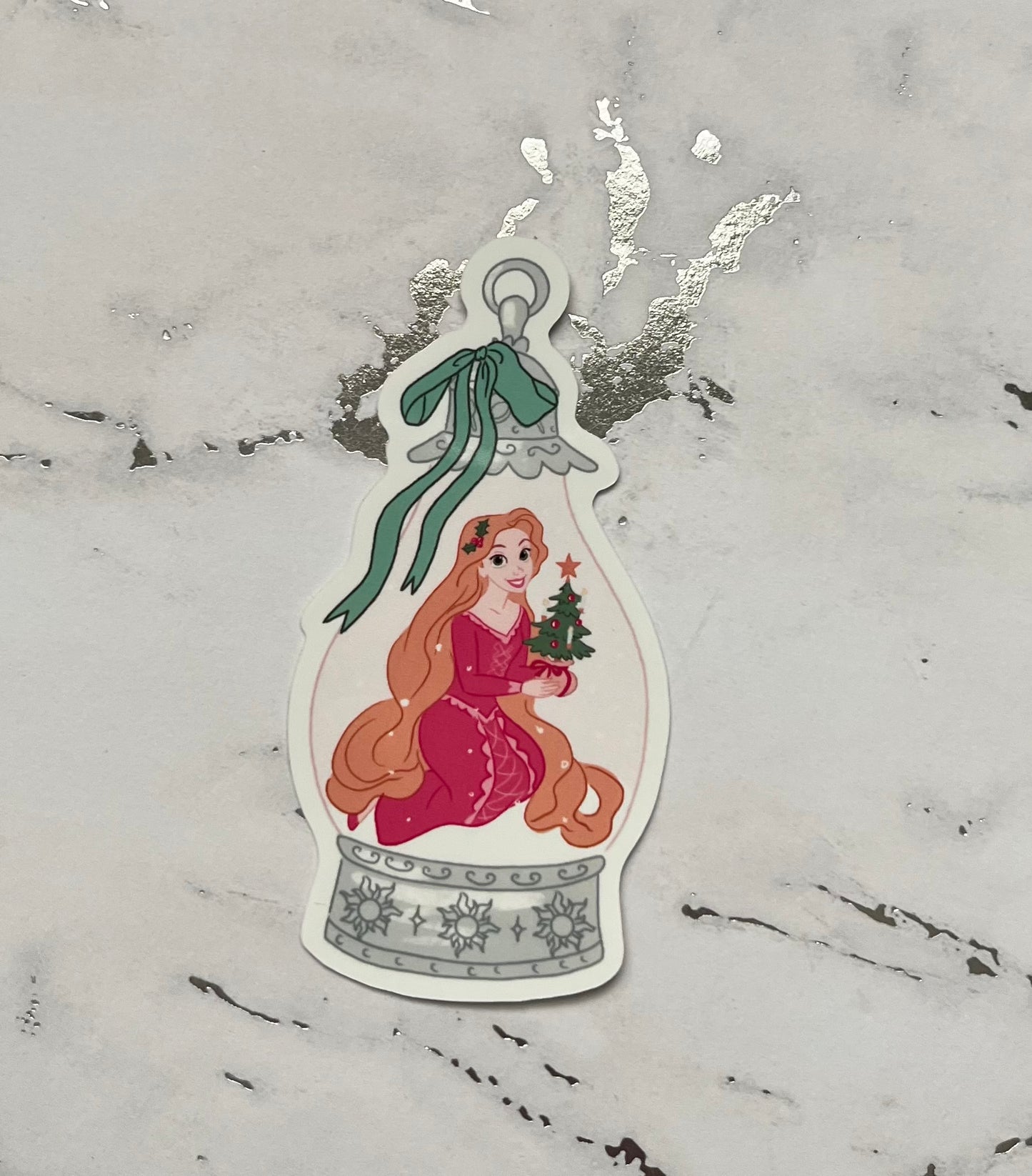 Princess Snow Globe Waterproof Vinyl Sticker